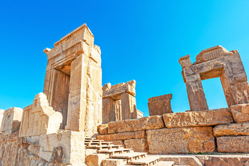 Ruins of ancient city of Persepolis, norht Shiraz, Iran