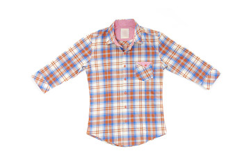 Man's cotton plaid shirt