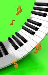 Fototapeta premium Synthesizer with notes