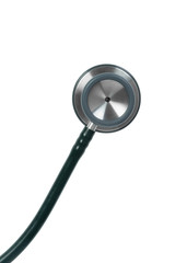 Fototapeta na wymiar stethoscope closeup isolated on white