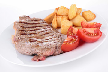 grilled meat and vegetable