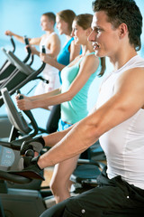Fototapeta na wymiar People on the treadmill. Fitness