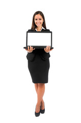 Isolated business woman