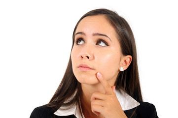Isolated business woman