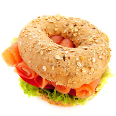 Bagel with salmon