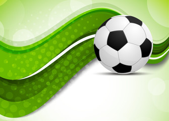 Green background with soccer ball