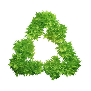 Leaf recycling symbol