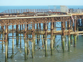 abgebrannter Pier in Hastings
