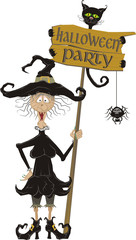 halloween party - signboard