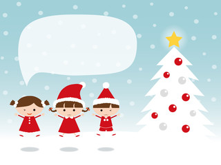 Santa Kids Christmas card