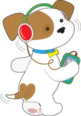  Schattige puppy-koptelefoon © Maria Bell