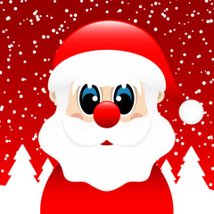 Santa Winter Forest Red