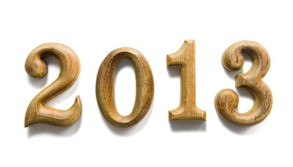 Wooden numeric 2013