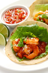 shrimp tacos, mexican cuisine