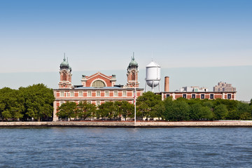 Ellis Island, vue du bateau - New York