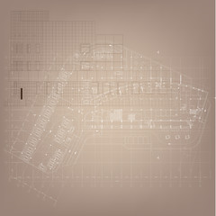 Fototapeta premium Architectural background. Part of architectural project
