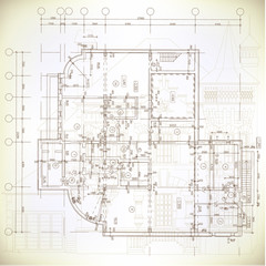 Architectural background. Part of architectural project