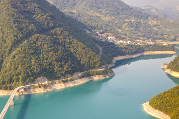 Aerial view on Piva river - Montenegro