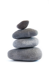 Fototapeta na wymiar Balanced stack of stones. Zen design concept