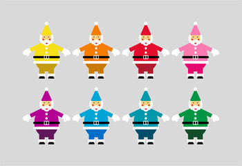 Fototapeta na wymiar Vectorized Santa Claus w rozróżnianie kolorów