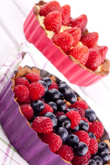 blueberry,raspberry and strawberry tarts