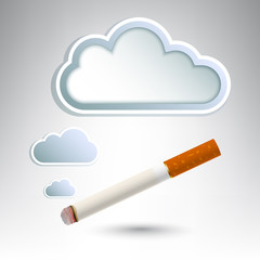cigarette with smoke for your text