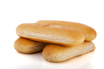 Bread rolls for hotdogs
