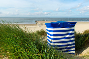 Beach chair at the sea
