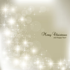Elegant Christmas background with snowflakes and place for text.