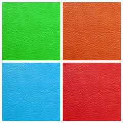 Fototapeta premium vivid colors leather genuine set