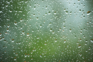 Raindrops on window