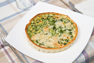 Tarte with spinach