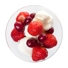 Ice Cream with Strawberries