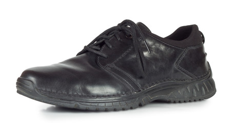 Black leather shoes