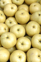 Tropical fresh pear background