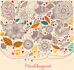 Vector floral background