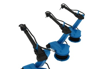 Industrial Robotic Arm Isolated