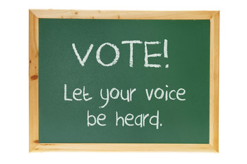 Obraz premium Voting Concept on Blackboard