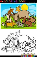 Foto auf Leinwand Cartoon-Hunde für Malbuch oder Seite © Igor Zakowski