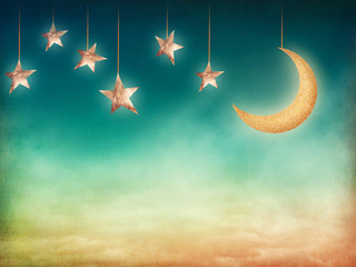 Moon and stars © Elena Schweitzer