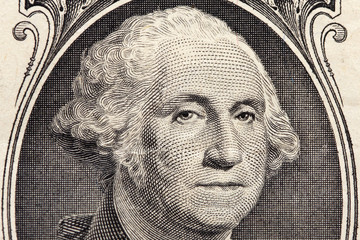 washington on the one dollar bill