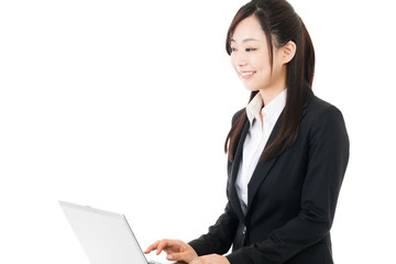 Beautiful young business woman. Portrait of asian.