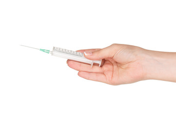 Fototapeta premium Hand with syringe