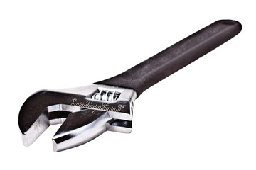 Adjustable wrench isolated on white background