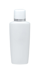 White blank label shampoo or conditioner bottle