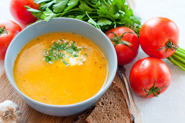 Dietetic vegetable soup