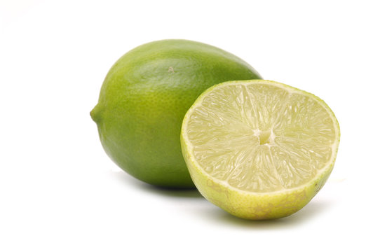 Isolated tropical green lime