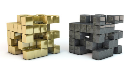 Cubes in 3d