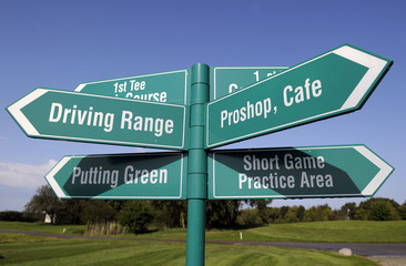 Next tee golf sign