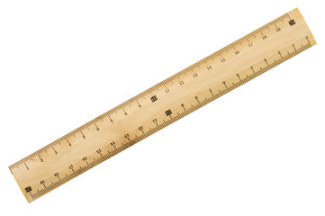 白背景に木製の定規